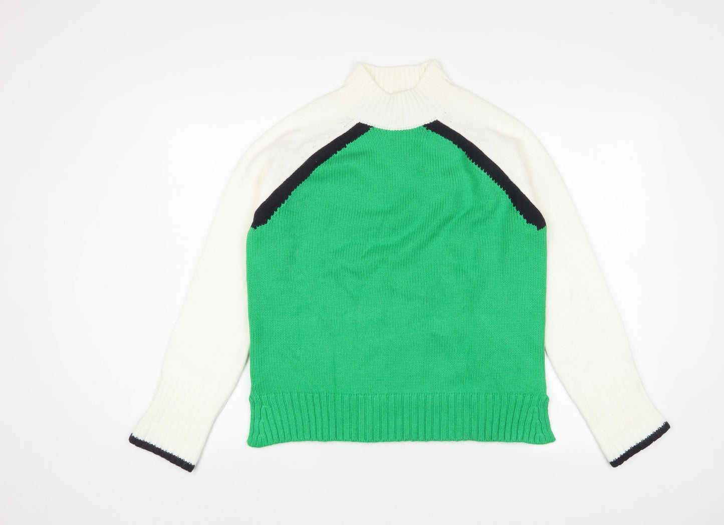 NEXT Womens Green Round Neck Acrylic Pullover Jumper Size M