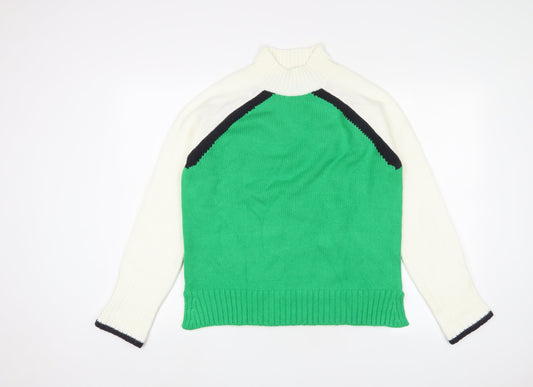NEXT Womens Green Round Neck Acrylic Pullover Jumper Size M