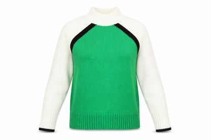 Next Womens Green Round Neck Acrylic Pullover Jumper Size M