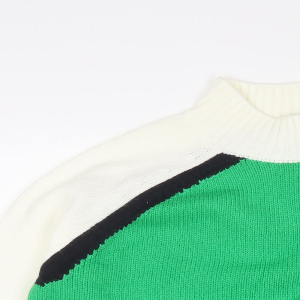 NEXT Womens Green Round Neck Acrylic Pullover Jumper Size M