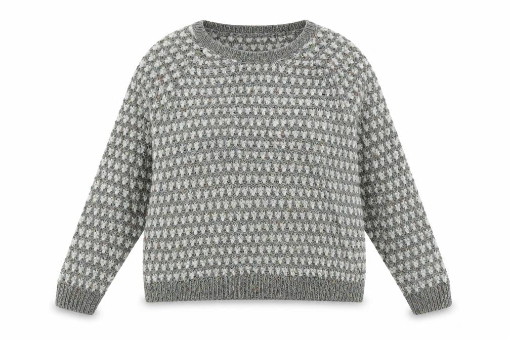 Indigo Womens Grey Crew Neck Acrylic Pullover Jumper Size 16 - Logo
