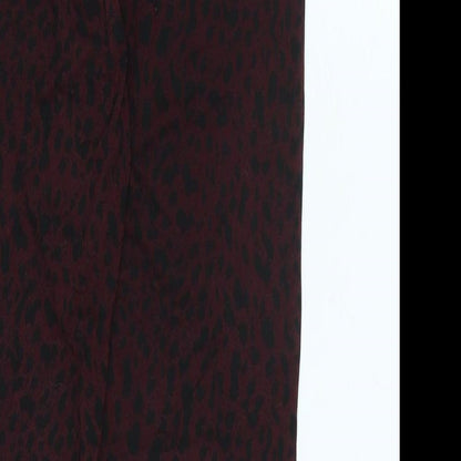 Marks & Spencer Womens Red Polyester Capri Leggings Size 14 L24 in