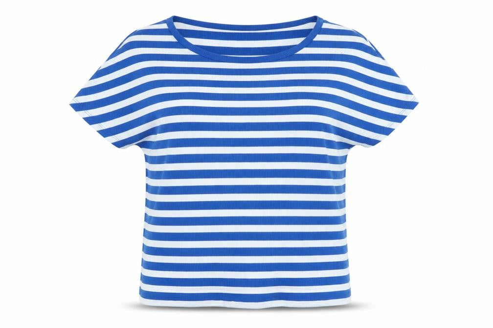 Marks & Spencer Womens Blue Polyester Basic Blouse Size 12 Boat Neck