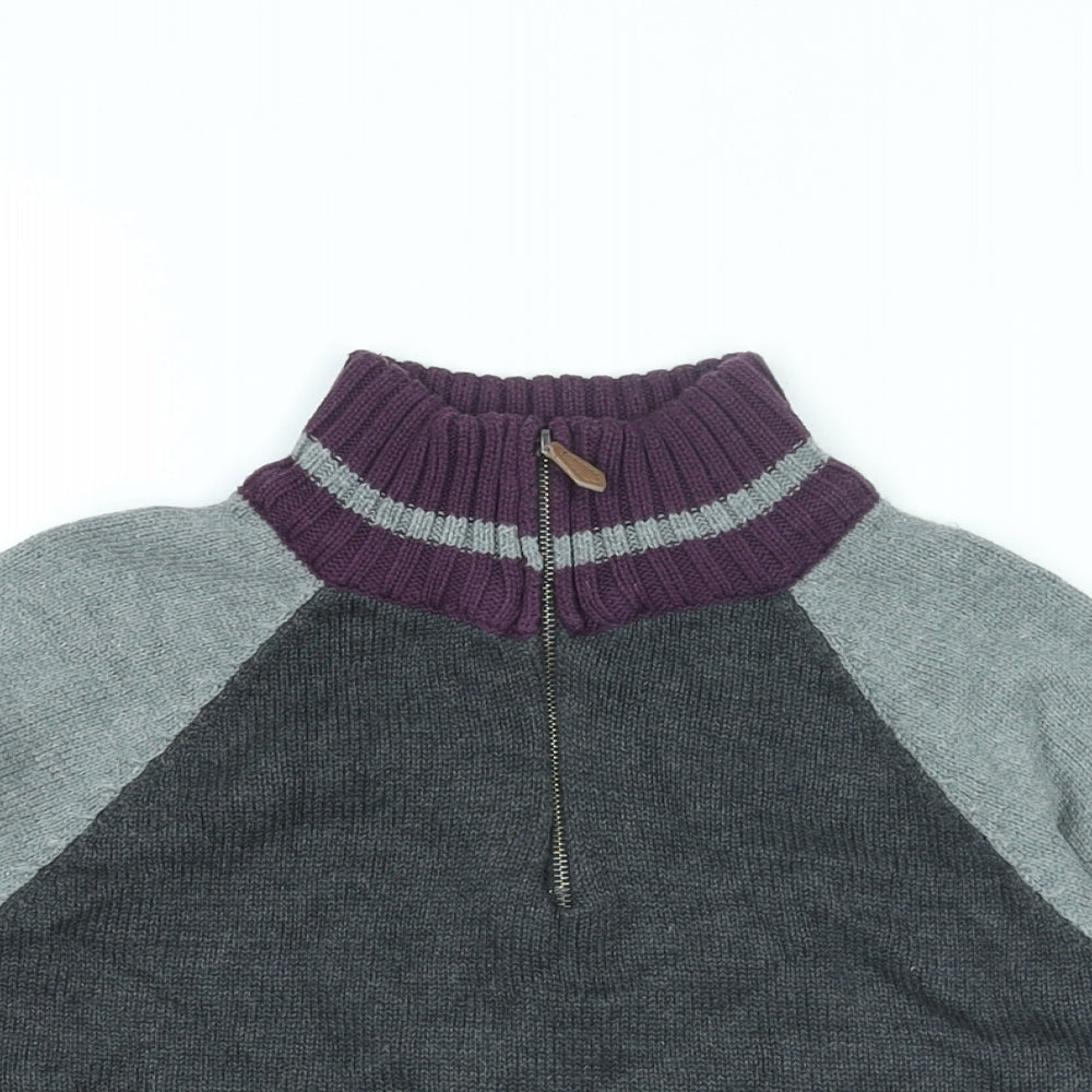 Little Legend Boys Grey Cotton Pullover Sweatshirt Size 5-6 Years Zip