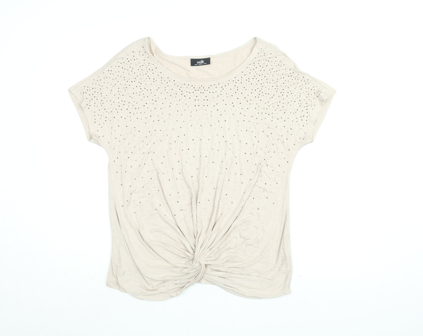Wallis Womens Pink Viscose Basic T-Shirt Size 16 Round Neck