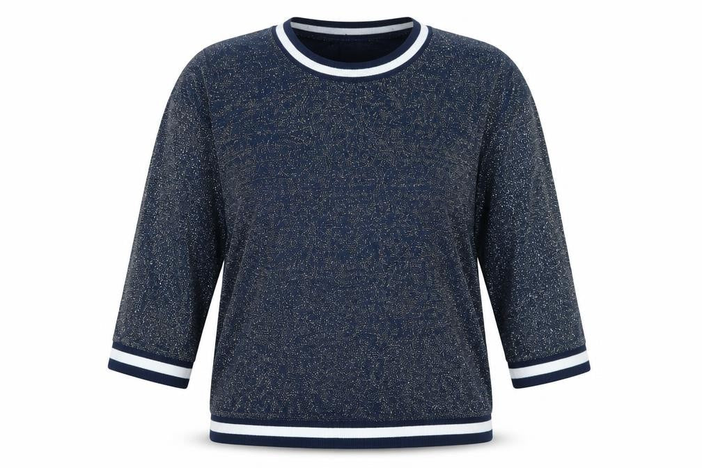 Pep Womens Blue Polyamide Basic T-Shirt Size M Round Neck