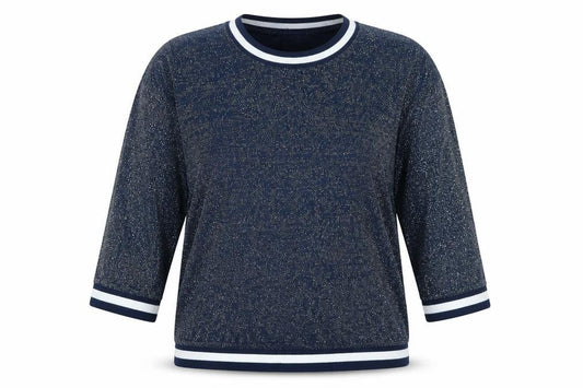Pep Womens Blue Polyamide Basic T-Shirt Size M Round Neck