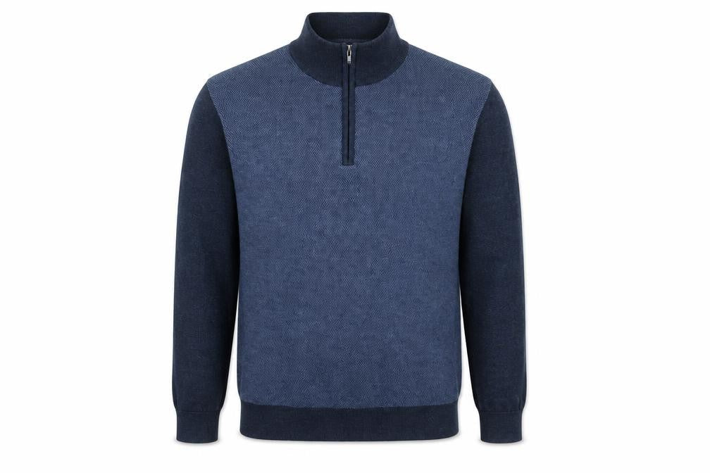 Fynch-Hatton Mens Blue Cotton Pullover Sweatshirt Size M