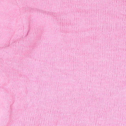 Vanessa Alexandra Womens Pink Round Neck Wool Pullover Jumper Size XL