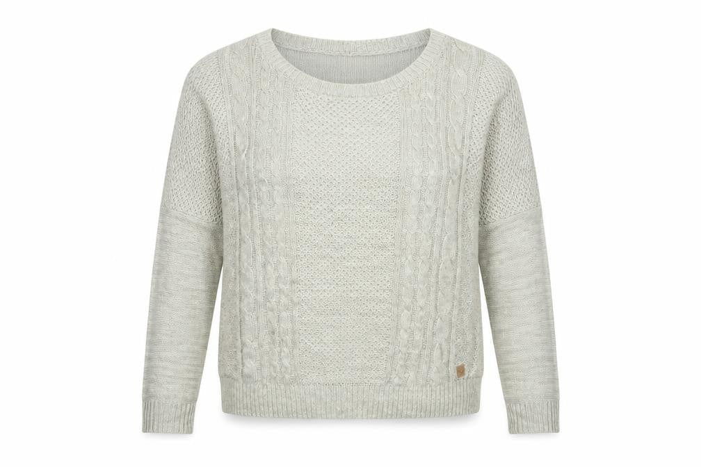 NUMPH Womens Gold Round Neck Acrylic Pullover Jumper Size M