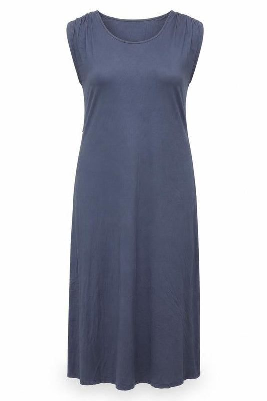 Oasis Womens Blue Viscose Shift Size L Round Neck Pullover