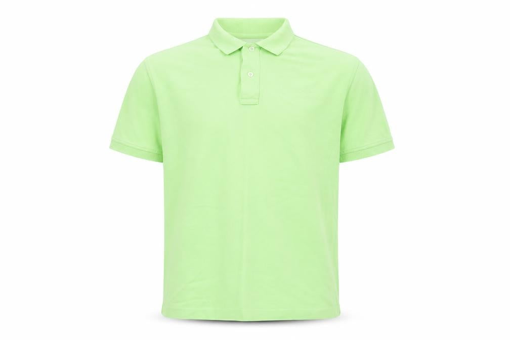 Lands' End Mens Green Cotton Polo Size M Collared Button