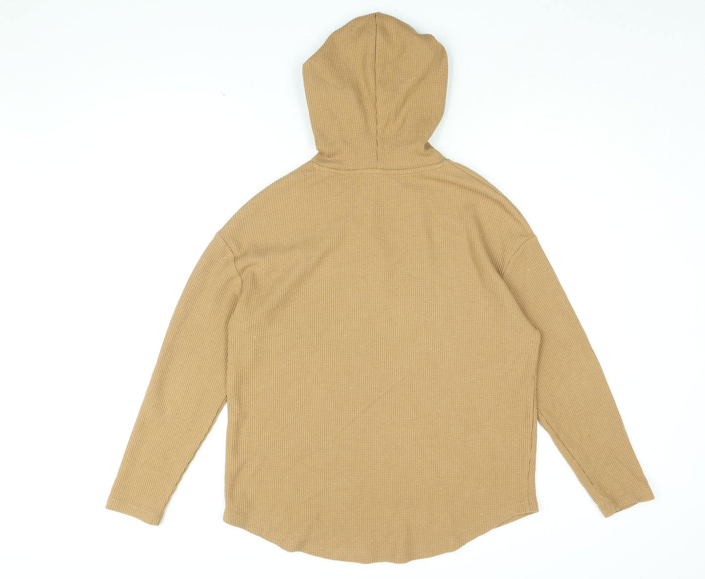 Michelle Keegan Womens Beige Cotton Pullover Hoodie Size 12 Pullover