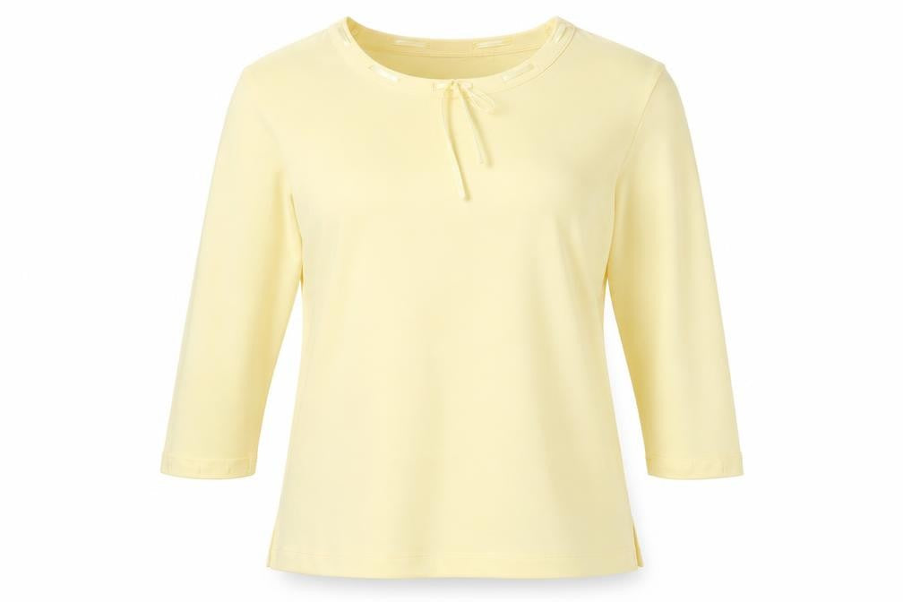 Damart Yellow 3/4 Sleeve Blouse - Size 16