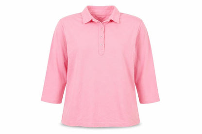 Front view of Rowland's Pink Polo Shirt L