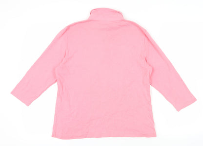 Back view of Rowland's Pink Polo Shirt L