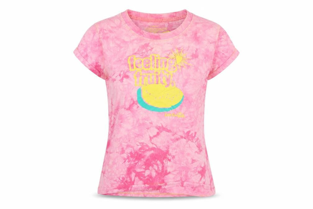 Lee Cooper Pink Tie-Dye T-Shirt, Medium, Casual Style