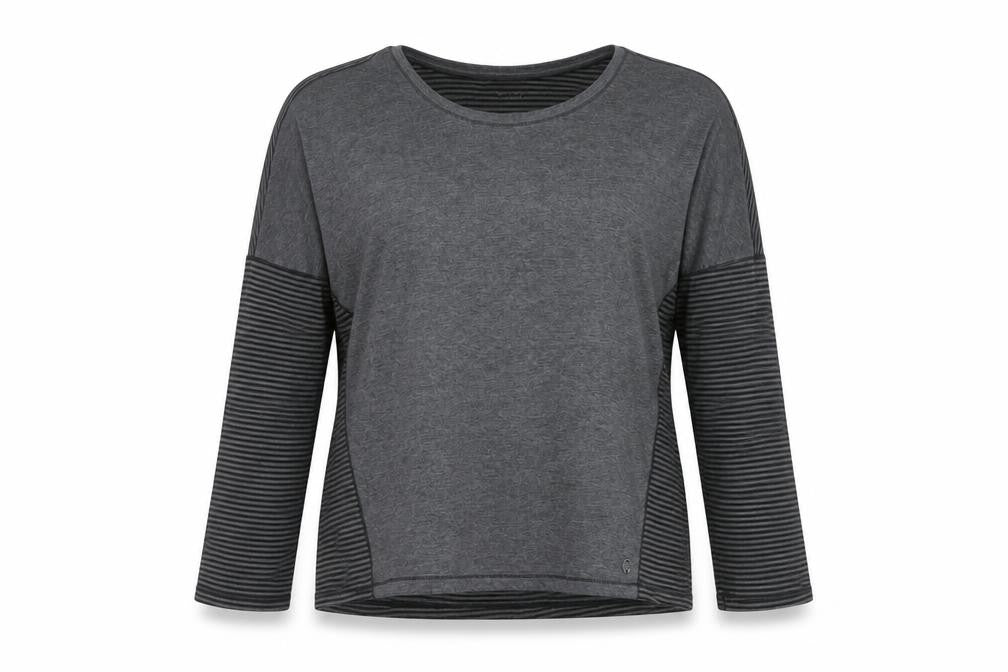 Bench Grey Striped Crew Neck T-Shirt, Size S