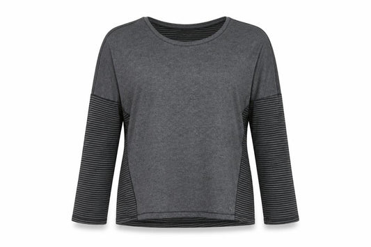 Bench Grey Striped Crew Neck T-Shirt, Size S