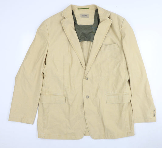 STONES Mens Beige Cotton Jacket Suit Jacket Size 44 Regular