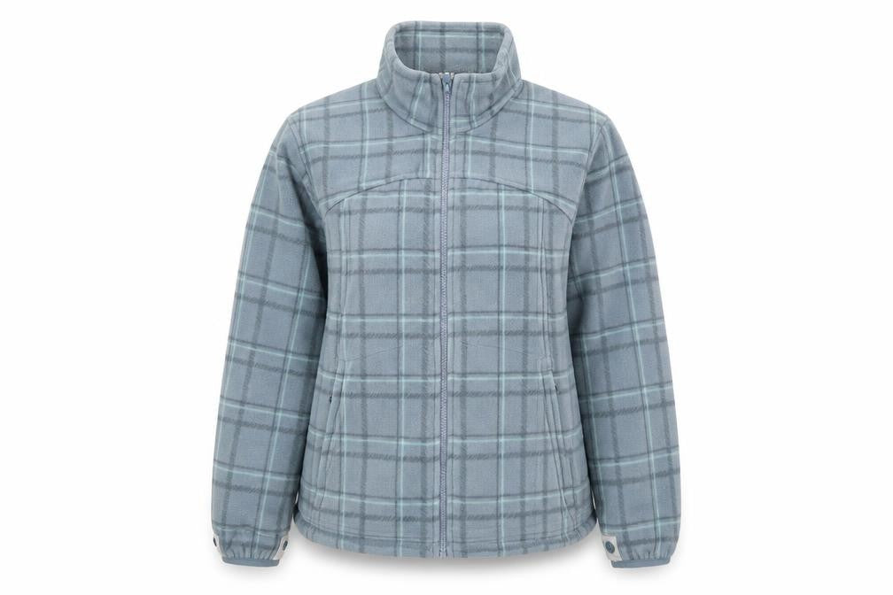 DECATHLON Womens Blue Check Jacket Size XL Zip