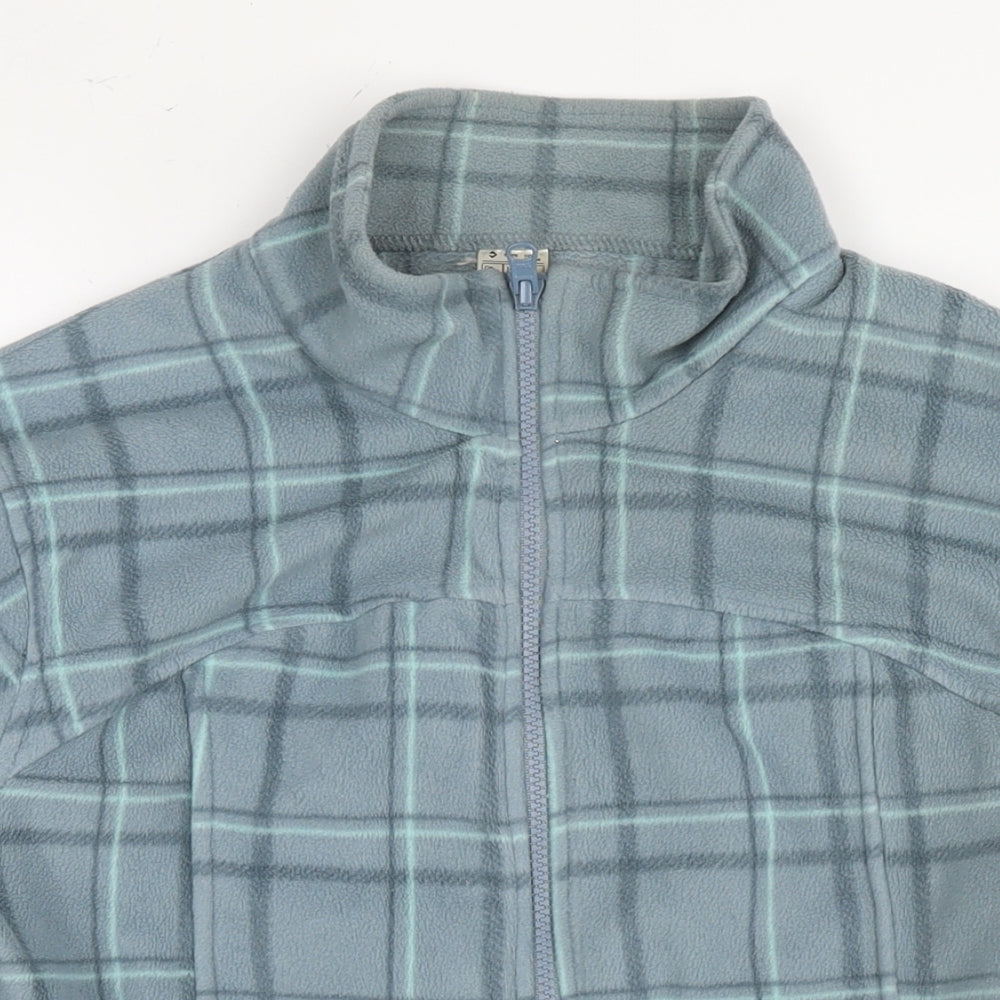 DECATHLON Womens Blue Check Jacket Size XL Zip