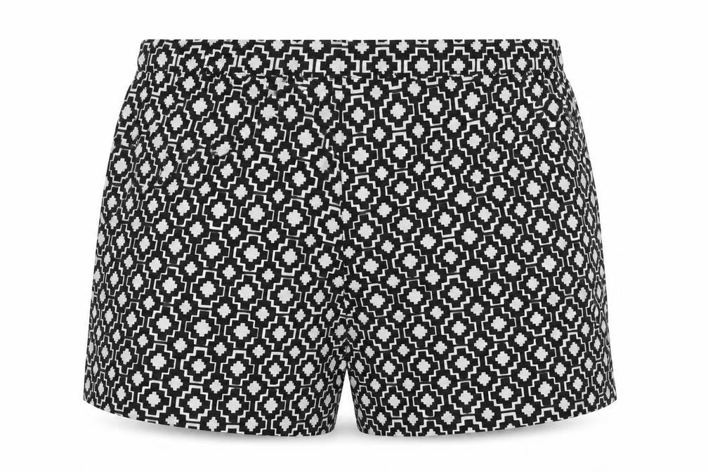 Autograph Womens Black Geometric Cupro Mom Shorts Size 22 L4 in Regular Drawstring