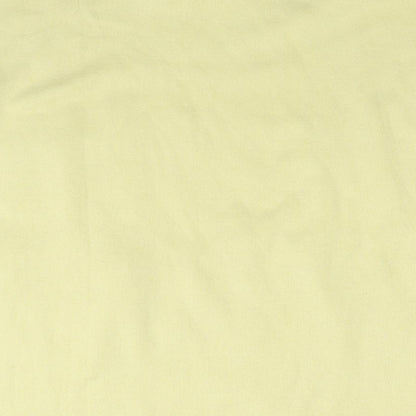 Zara Womens Yellow Nylon Basic T-Shirt Size L Round Neck