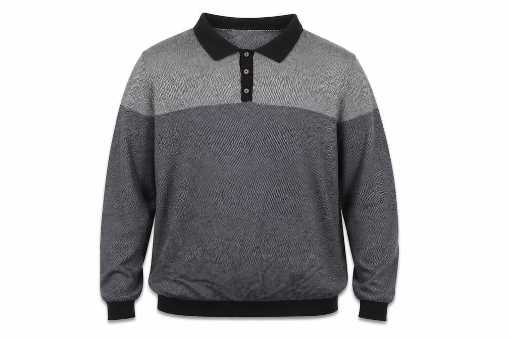 River Island Mens Blue Collared Cotton Pullover Jumper Size XL Long Sleeve