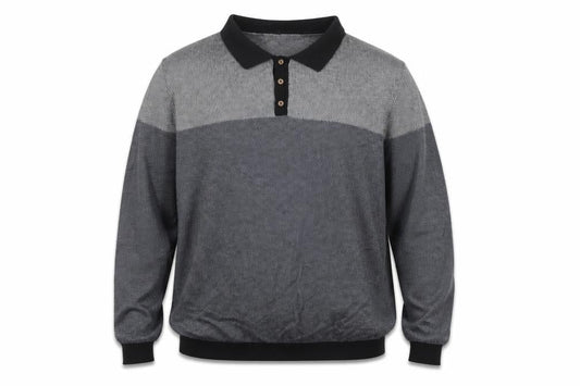 River Island Mens Blue Collared Cotton Pullover Jumper Size XL Long Sleeve