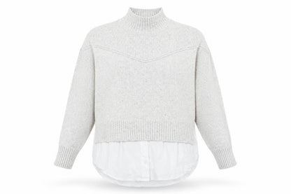 Next Womens Grey Round Neck Cotton Pullover Jumper Size M