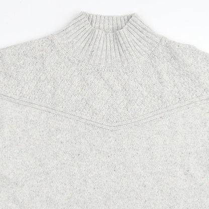 Next Womens Grey Round Neck Cotton Pullover Jumper Size M