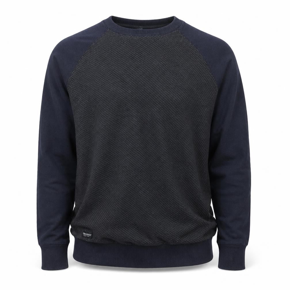 Threadbare Mens Blue Round Neck Cotton Pullover Jumper Size S Long Sleeve
