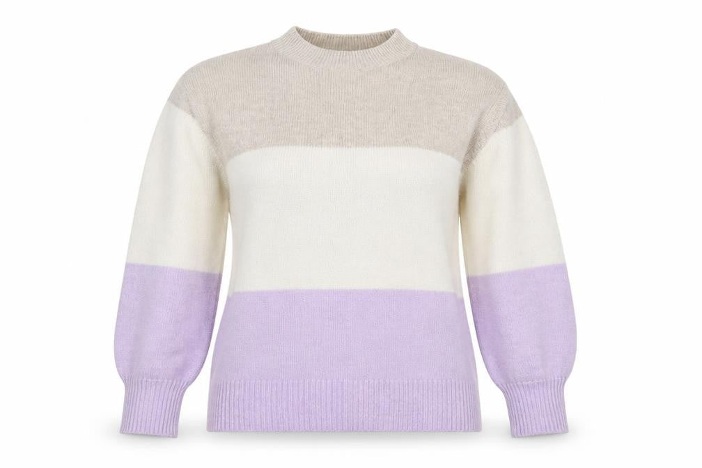 H&M Womens Multicoloured Round Neck Polyester Pullover Jumper Size S