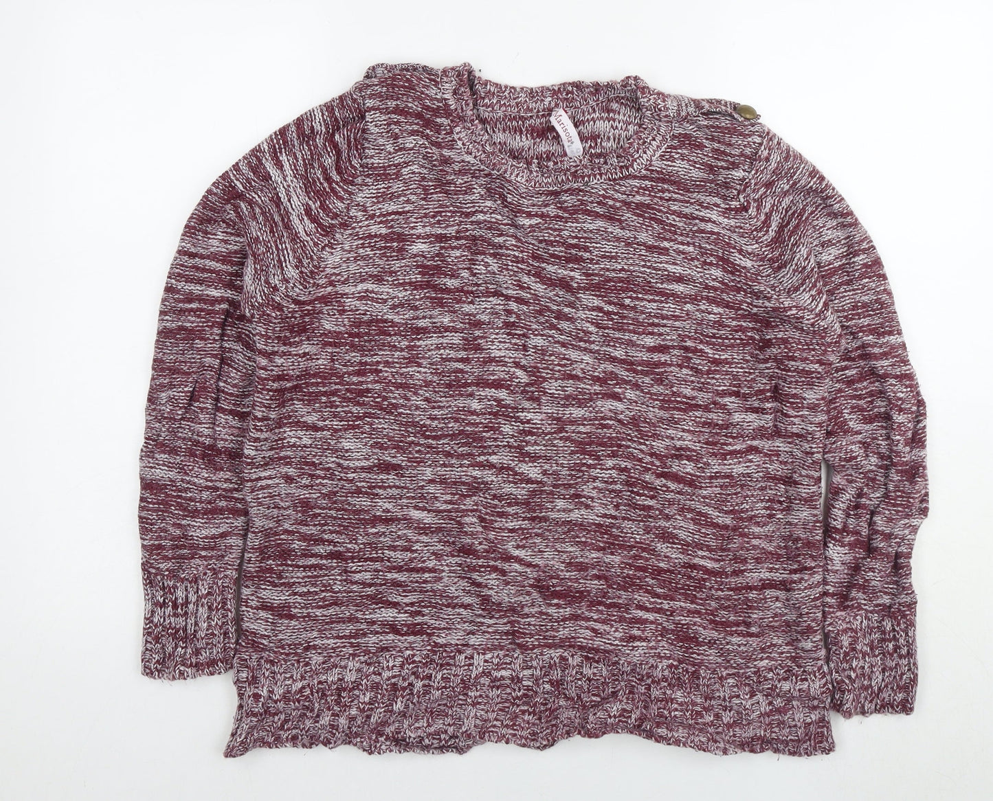 Marisota Womens Red Round Neck Acrylic Pullover Jumper Size 16 - Size 16-18