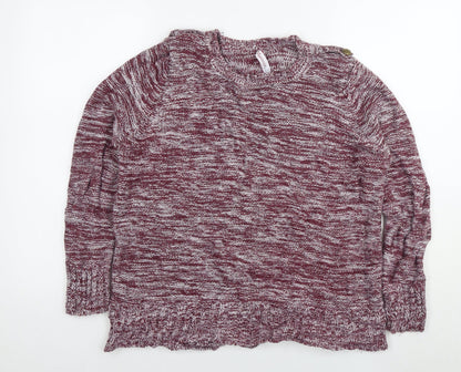 Marisota Womens Red Round Neck Acrylic Pullover Jumper Size 16 - Size 16-18