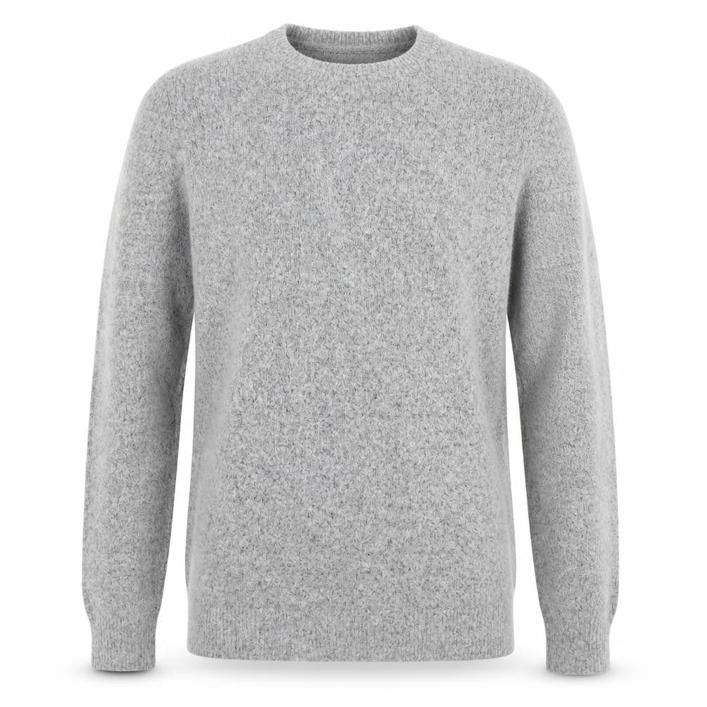 Burton Mens Grey Round Neck Acrylic Pullover Jumper Size S Long Sleeve