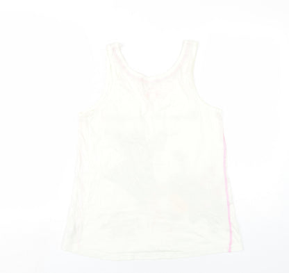 Preloved Disney Womens Ivory Cotton Basic Tank Size 6 Scoop Neck - Jungle Book - Back