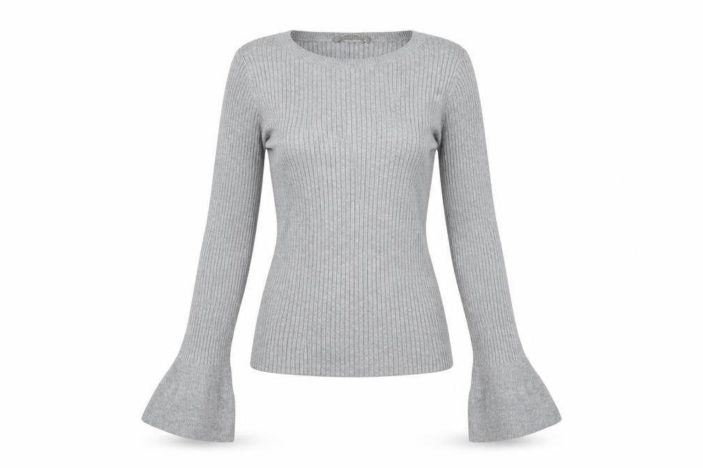 Oasis Womens Grey Cotton Basic T-Shirt Size XS Round Neck