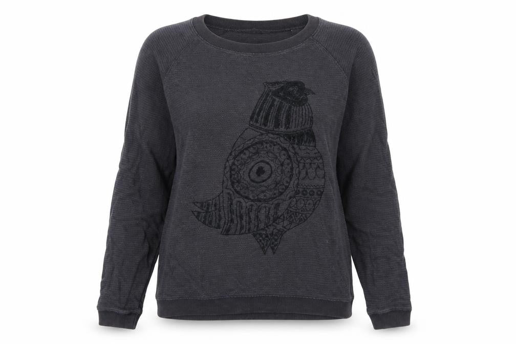 Jack Wills Womens Grey Cotton Pullover Sweatshirt Size 10 Pullover
