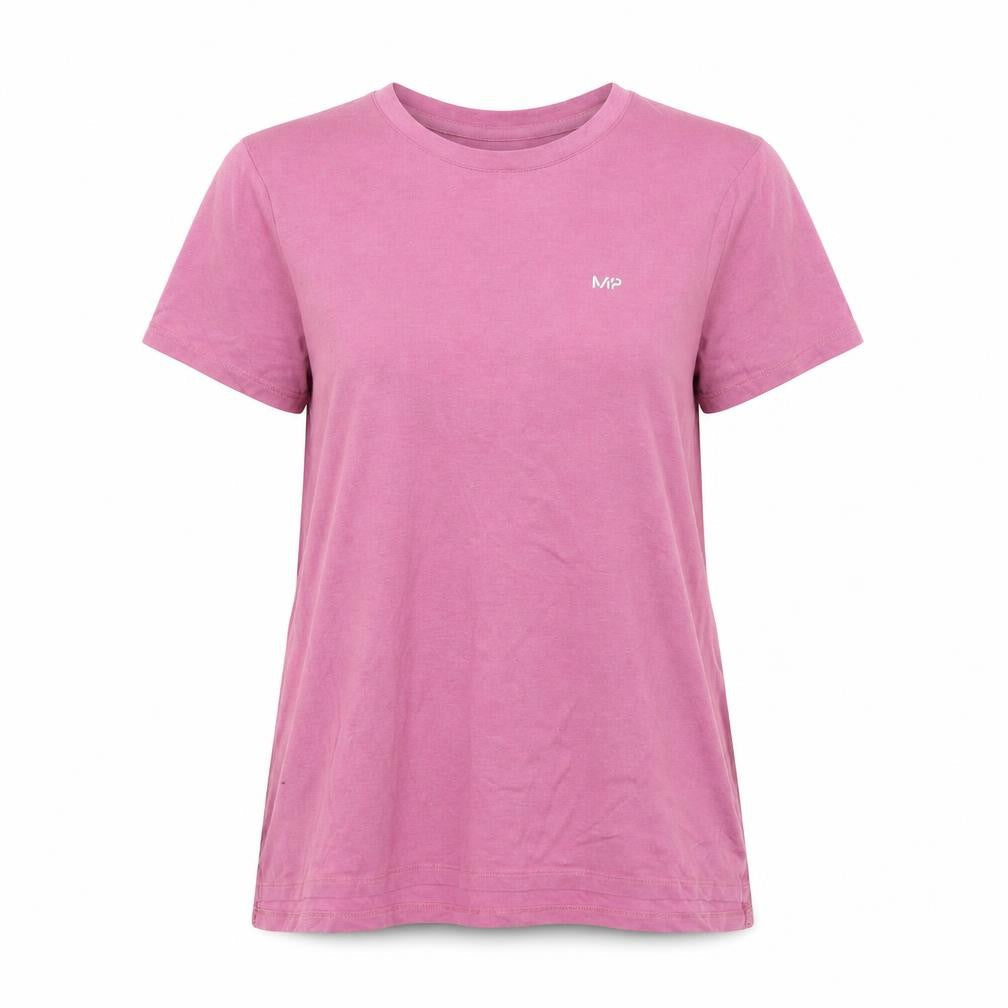 Myprotein Womens Pink Cotton Basic T-Shirt Size M Round Neck