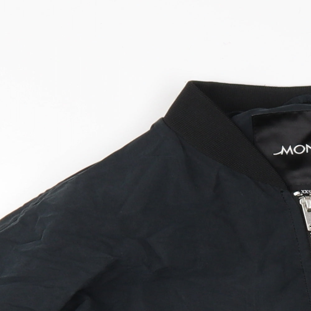 Monki Womens Black Bomber Jacket Jacket Size 2XS Zip