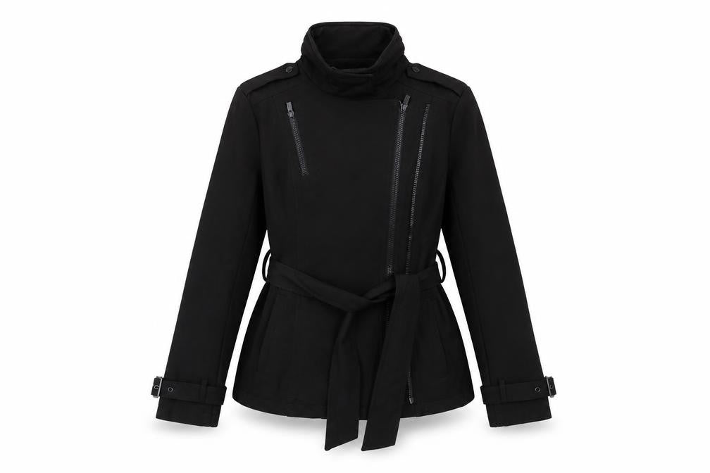 Kenneth Cole Womens Black Jacket Coat Size XS Zip