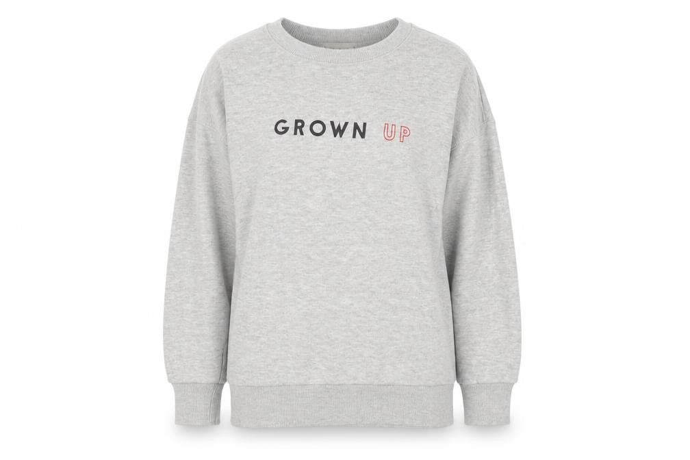 Pull&Bear Womens Grey Cotton Pullover Sweatshirt Size S Pullover - Grown Up