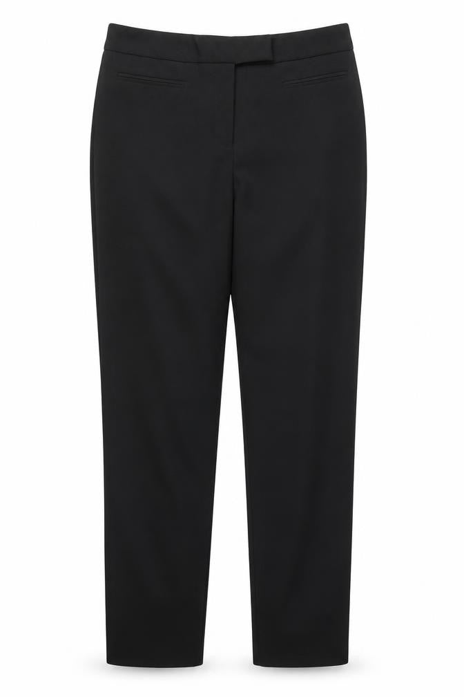 Dorothy Perkins Womens Black Polyester Chino Trousers Size 10 L32 in Regular Zip