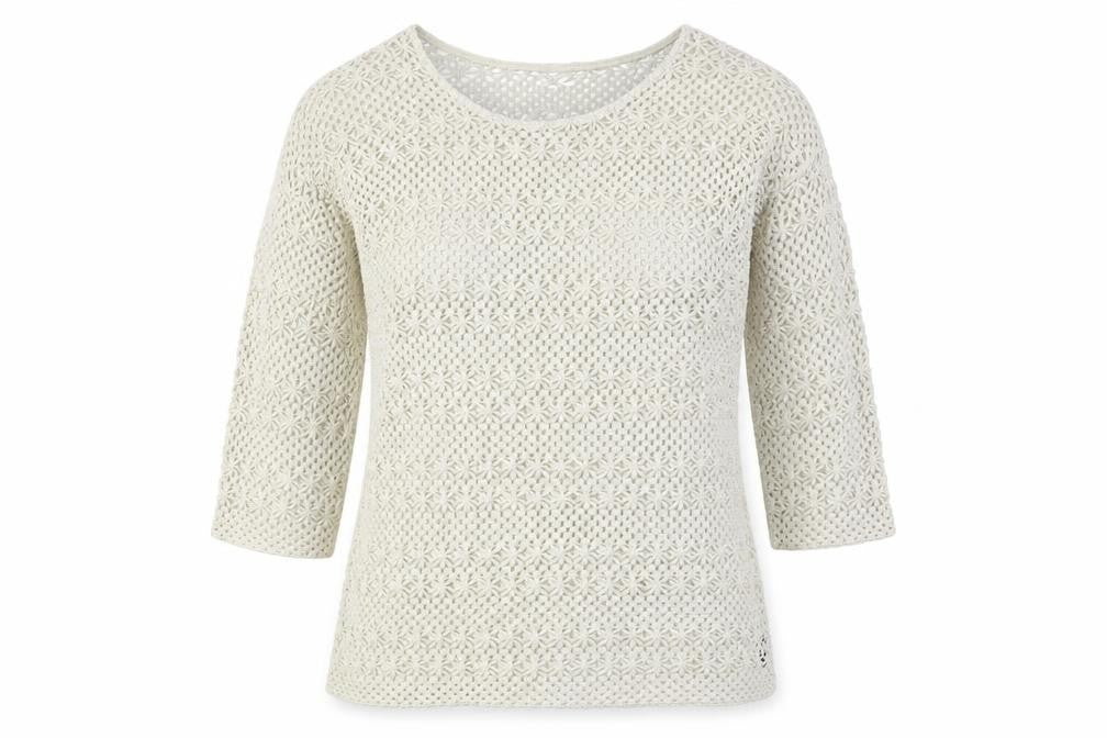 NEXT Womens Beige Crew Neck Polyester Pullover Jumper Size 16