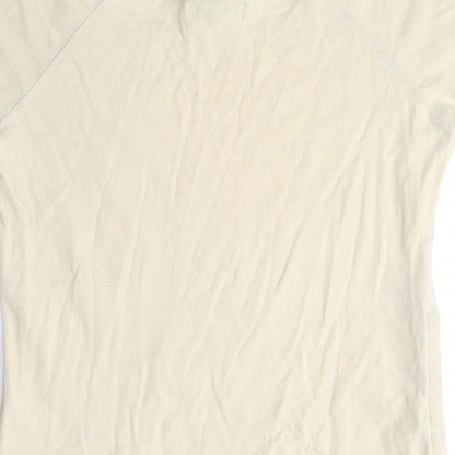 JFW Womens Beige Polyester Basic T-Shirt Size M Crew Neck - Flower