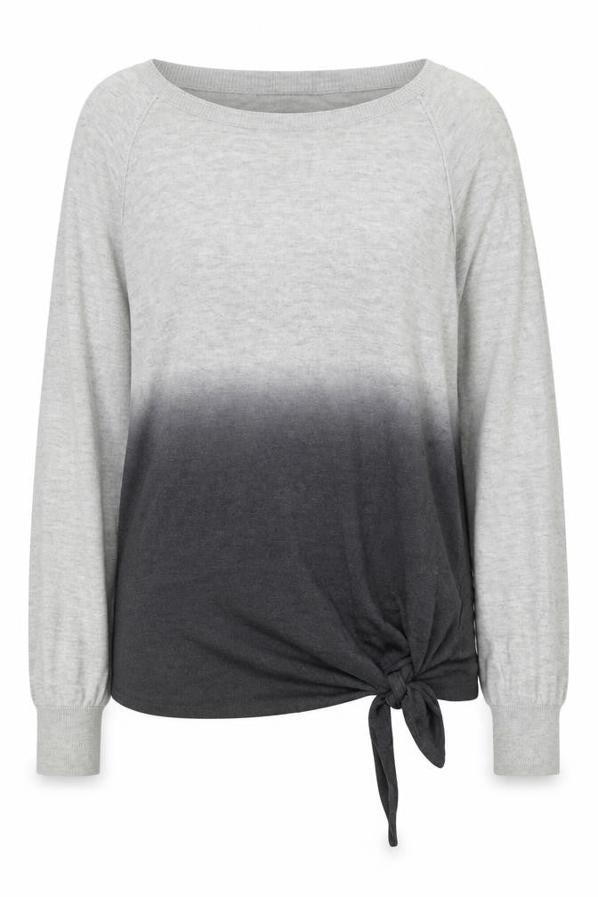 Maison de Nimes Womens Grey Round Neck Cotton Pullover Jumper Size XL