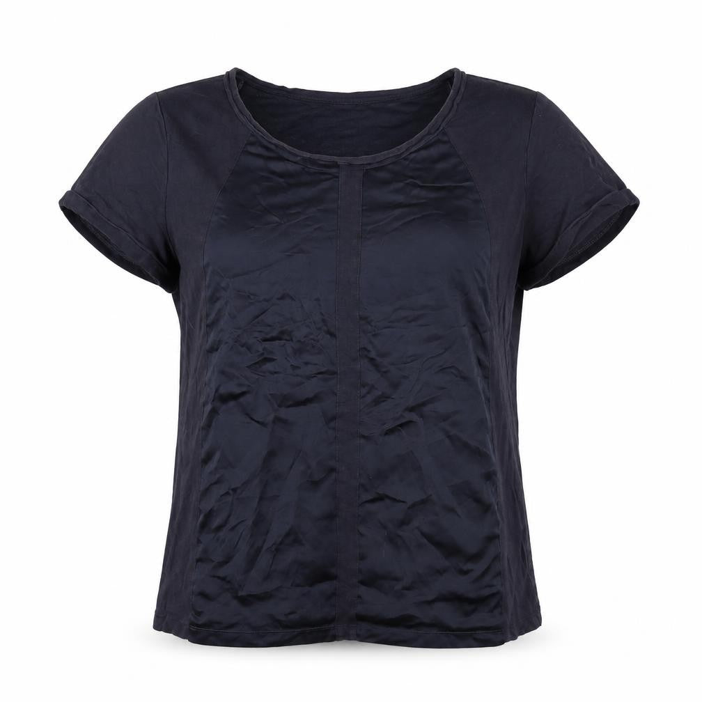 MALVIN Womens Grey Viscose Basic T-Shirt Size M Round Neck