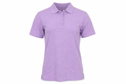 Isle Womens Purple Cotton Basic Polo Size 14 Collared